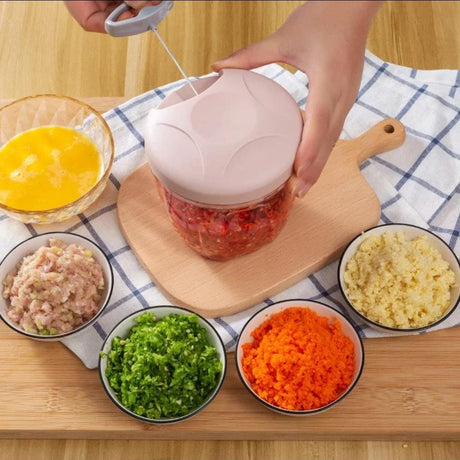 900ml Manual Pull Food Chopper | Garlic Chopper & Hand String Vegetable Cutter for Fruits, Nuts, and More- Furaha Finds Kenya