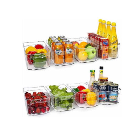 Long Acrylic Fridge and Shelves Open Storage Containers Transparent Organizers for Kitchen, Pantry, and Shelving- Furaha Finds Kenya