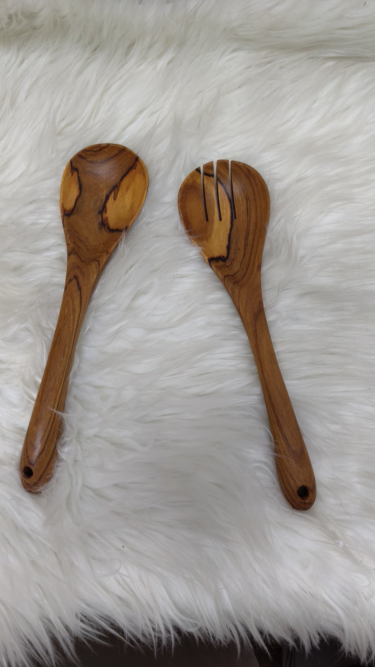 Furaha Finds Mahogany Wooden Utensil Set

