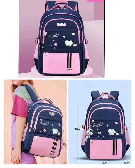 Furaha Finds Waterproof Children's School Bag Oxford fabric 40x32x16cm, lightweight and spacious with multiple compartments, available in various colors.
