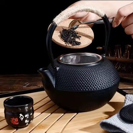 900ml Cast Iron Japanese Teapot Set with Infuser and Strainer- Furaha Finds Kenya