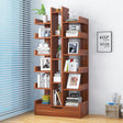 Multi-purpose Bamboo Bookshelf with Drawer - Dark Brown 169x51x19cm Home Furnishings Rack Bookcases & Shelves