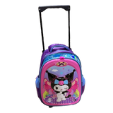 Kids' Trolley Backpack - Cute Cartoon Character with Smooth Wheels PP1-Grade 2