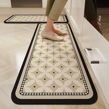 Rubber Bottom Anti-Slip Kitchen Mats - 2pcs Set (40x60cm & 40x120cm)