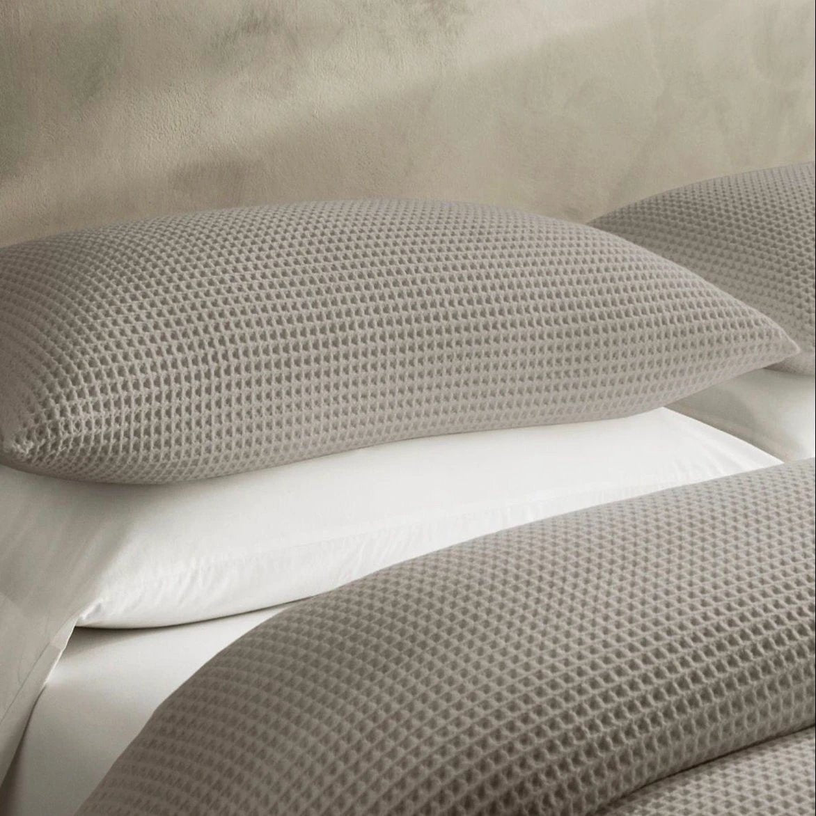 Waffle Bed Coverlet Set with Pillow Cases Bedding Quilts & Comforters