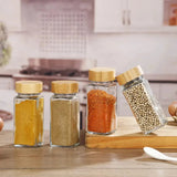18PCS Glass Storage Jars Set - 12 Jars with Funnel, Pen, Stickers & Brush Home & Garden Food Storage Containers