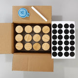 18PCS Glass Storage Jars Set - 12 Jars with Funnel, Pen, Stickers & Brush Home & Garden Food Storage Containers