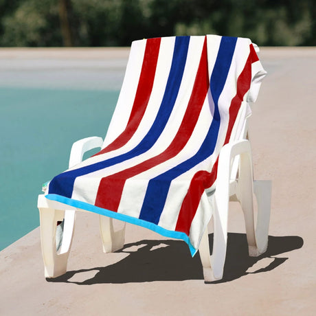 100% Cotton Stripped Beach Towels and Pool Towels Home & Living Beach Towels