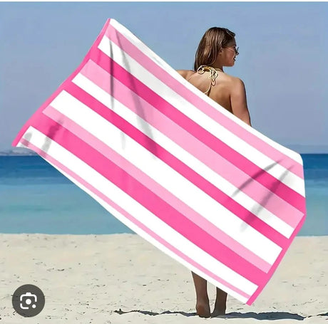 100% Cotton Stripped Beach Towels and Pool Towels Home & Living Beach Towels