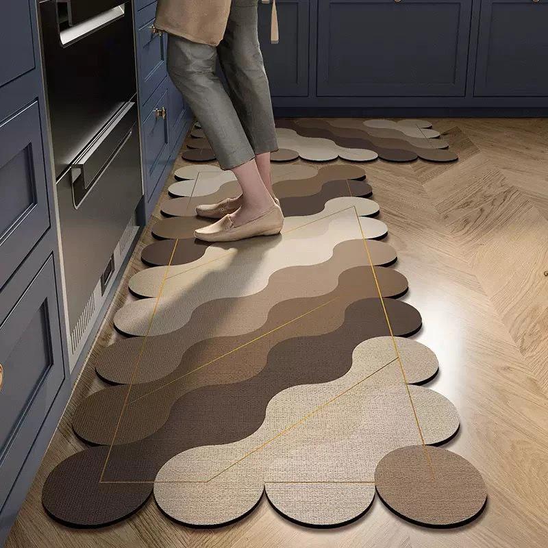 Big Size Super Absorbent Modern Kitchen Mats - 2pc Set Home & Living Rugs