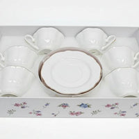 12pcs European Tea Set - 6 Cups & 6 Saucers Kitchenware Tea Sets