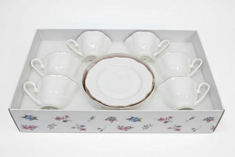 12pcs European Tea Set - 6 Cups & 6 Saucers Kitchenware Tea Sets