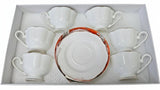 12pcs European Tea Set - 6 Cups & 6 Saucers Kitchenware Tea Sets