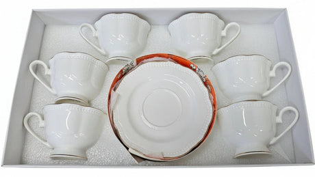 12pcs European Tea Set - 6 Cups & 6 Saucers Kitchenware Tea Sets