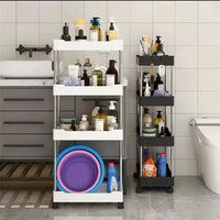 4 Tier Multipurpose Storage Rack with Wheels Home & Garden Carts