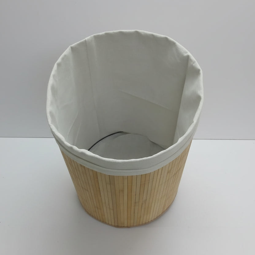 Foldable Large Capacity Bamboo Laundry Basket - Natural Wood Storage