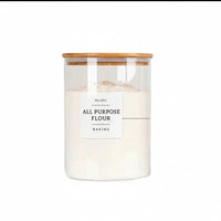 3.2 Liters Borosilicate Glass Storage Jar with Airtight Bamboo Lid Kitchenware Food Storage Containers