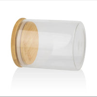3.2 Liters Borosilicate Glass Storage Jar with Airtight Bamboo Lid Kitchenware Food Storage Containers