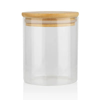 3.2 Liters Borosilicate Glass Storage Jar with Airtight Bamboo Lid Kitchenware Food Storage Containers
