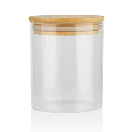 3.2 Liters Borosilicate Glass Storage Jar with Airtight Bamboo Lid Kitchenware Food Storage Containers