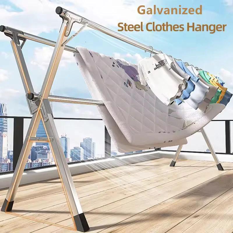 Stainless Steel Retractable Double Tier Folding Rust Resistant Clothing Drying Rack Home & Living Drying Racks
