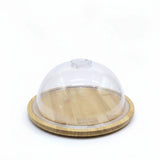 Rectangle Bamboo Food Tray with Acrylic Lid – 28cm Kitchenware Serving Trays