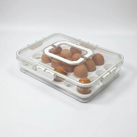 Luxurious Hard Acrylic Stylish Egg Holder with Handles Kitchen & Dining Food Storage Containers