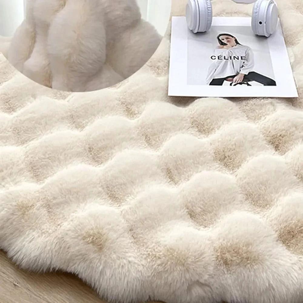 Fluffy Round Plush Rug - 60cm Ultra Soft Shaggy Carpet Home & Garden Rugs