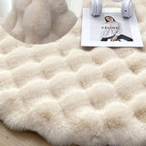 Fluffy Round Plush Rug - 60cm Ultra Soft Shaggy Carpet Home & Garden Rugs