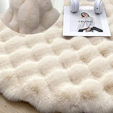 Fluffy Round Plush Rug - 60cm Ultra Soft Shaggy Carpet Home & Garden Rugs