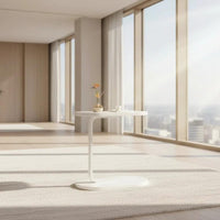 Movable Side Stool - White Home & Garden End Tables