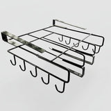 Kitchen Cabinet Under Shelf Double-layer Storage Rack - Black Kitchen & Dining Kitchen Organizers