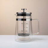 Double Walled Borosilicate French Press Coffee Maker 650ml Heat Resistant