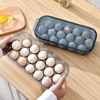 Egg Storage Box Transparent Stackable Refrigerator Holder 16 Eggs with Lid Kitchen & Dining Food Storage Containers