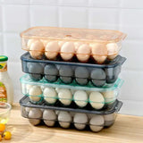 Egg Storage Box Transparent Stackable Refrigerator Holder 16 Eggs with Lid Kitchen & Dining Food Storage Containers