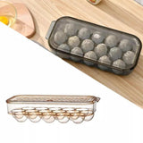 Egg Storage Box Transparent Stackable Refrigerator Holder 16 Eggs with Lid Kitchen & Dining Food Storage Containers