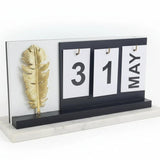 Table Top Decor Date Stand Calendar Desk Organizer Home & Garden Desk Calendars