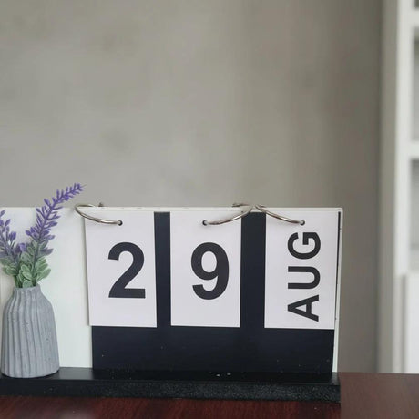 Table Top Decor Date Stand Calendar Desk Organizer Home & Garden Desk Calendars