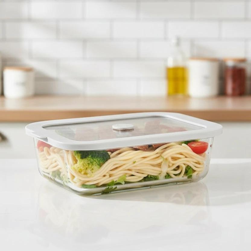 Borosilicate Glass Lunch Box 1040ml Airtight Microwave Safe Kitchen & Dining Food Storage Containers
