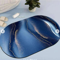 Super Absorbent Non-Slip Oval Bathroom Mat 48x78cm Large Rubber Backed Bath Rug Home & Garden Bath Mats & Rugs