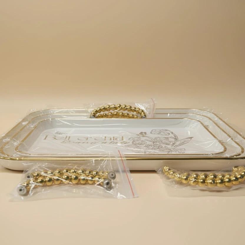 3-Piece Acrylic Bell Tray Set - Crystal Clear Serving & Display Trays Home & Garden Decorative Trays