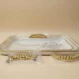 3-Piece Acrylic Bell Tray Set - Crystal Clear Serving & Display Trays Home & Garden Decorative Trays