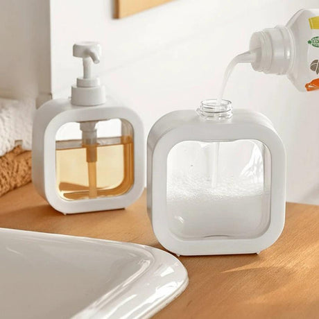 500ml Refillable Liquid Soap Dispenser High Quality Plastic Black White Bathroom Kitchen Home & Garden Soap & Lotion Dispensers