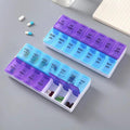 Tablets Organizer Planner 28 Grid 7 Day Snap Lids Travelers Health and Wellness Medicine & Drugs