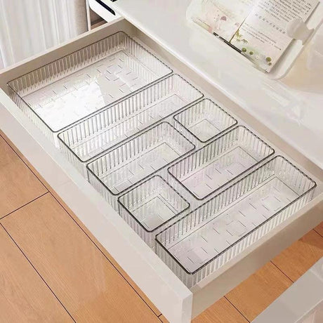 10-Piece PP Drawer Organizer Set Non-Slip Stackable Versatile Drawer Dividers Multipurpose Home & Garden Household Drawer Organizer Inserts