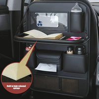 Car Back Seat Organizer Leather 61x42cm Waterproof Tissue Box Umbrella Pocket Cup Holders Phone Tablet Travel & Accessories Vehicle Organizers