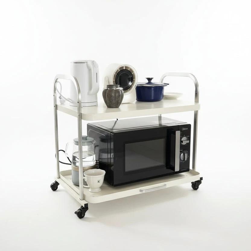 Pull-Out 2 Layer Multifunctional Kitchen Countertop Rack 52x39x52cm Microwave Shelf Kitchen & Dining Microwave Oven Accessories