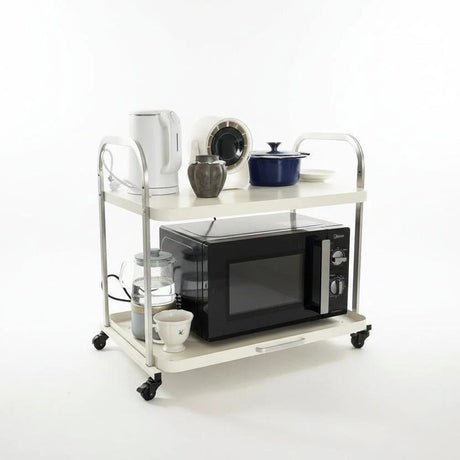 Pull-Out 2 Layer Multifunctional Kitchen Countertop Rack 52x39x52cm Microwave Shelf Kitchen & Dining Microwave Oven Accessories