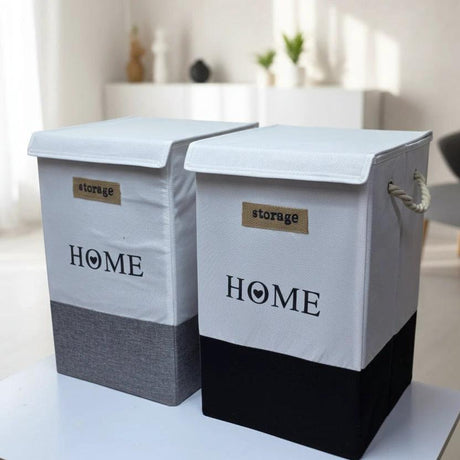 Large Foldable Multipurpose Storage Laundry Basket with Rope Handles 35x35x55cm Home & Garden Laundry Baskets