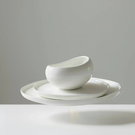 27-Piece Elegant European Porcelain Dinner Set 6 Plates 6 Side Plates 6 Salad Bowls 6 Soup Bowls Salt Shakers Platter Kitchen & Dining Dinnerware Sets